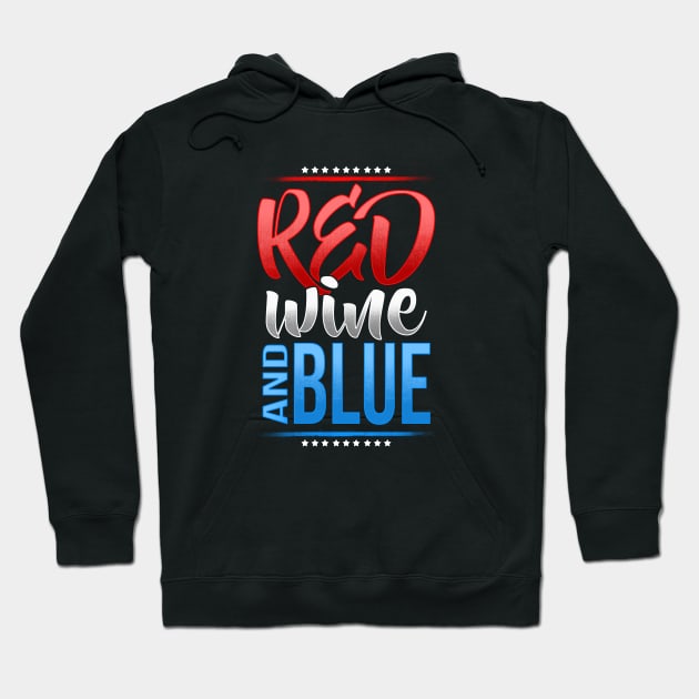 Red Wine And Blue Hoodie by BDAZ